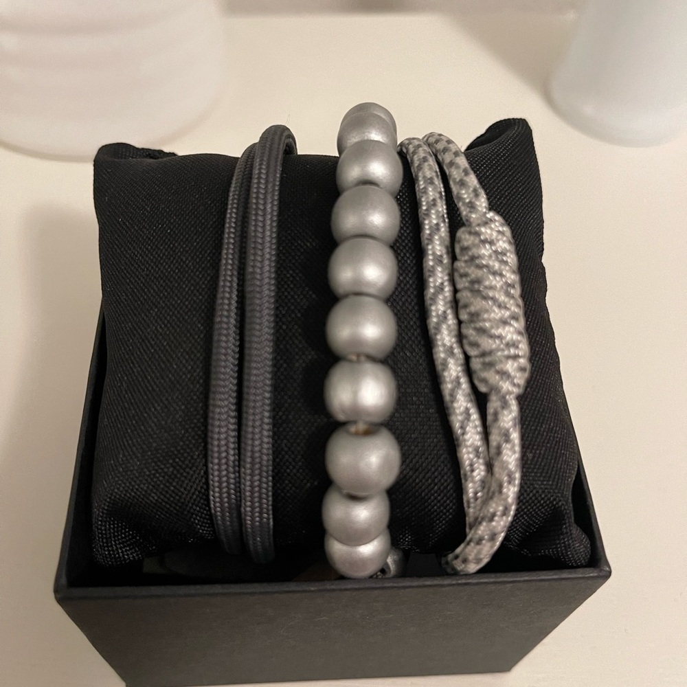 Men's Silver Bracelet Set 3 piece